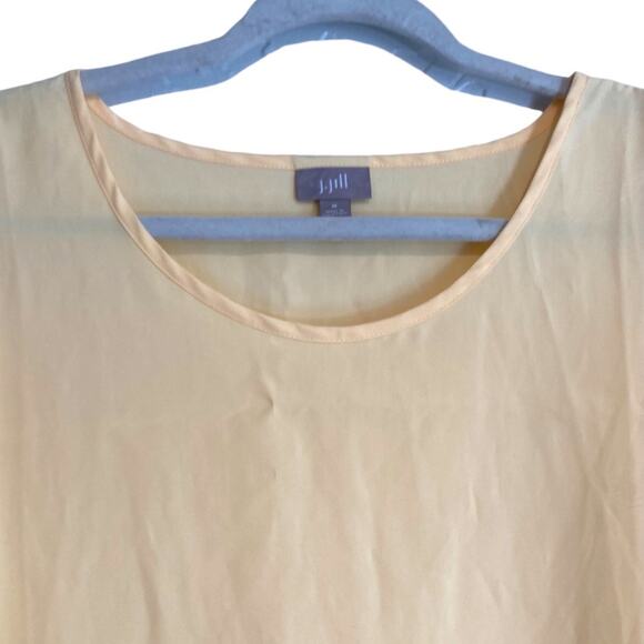 Womens JJill Yellow Pique Modern Boxy Cropped Buttery Soft Modal Top Size Medium - Picture 5 of 16